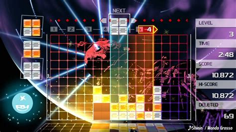 Lumines! Rozświetlaj planszę geometrycznymi figurami w rytmie elektronicznej muzyki!